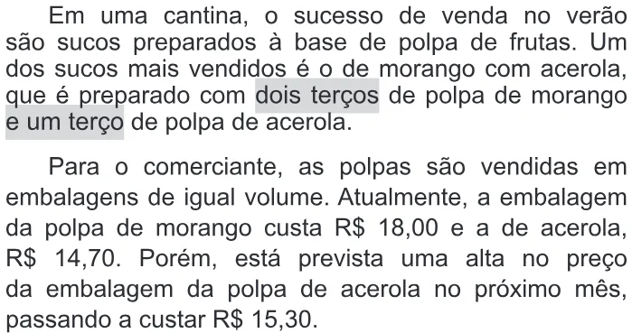 Trecho original com figura, tabela ou fórmula da questão 138 do ENEM 2017 - 2º Dia - Caderno 11 – Laranja (Braile e ledor) – Aplicação regular.