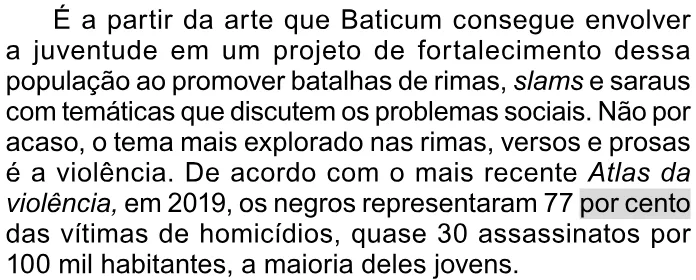 Trecho original com figura, tabela ou fórmula da questão 30 do ENEM 2023 - 1º Dia – Caderno 9 – Laranja (Braile e ledor) – Aplicação Regular.