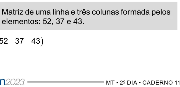 Alternativa A da questão 170 do ENEM 2023 - 2º Dia – Caderno 11 – Laranja (braile e ledor) – Reaplicação/PPL.