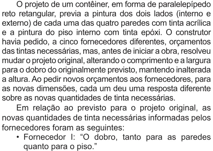 Trecho original com figura, tabela ou fórmula da questão 144 do ENEM 2021 - 2º Dia – Caderno 6 – Cinza – Aplicação Regular.