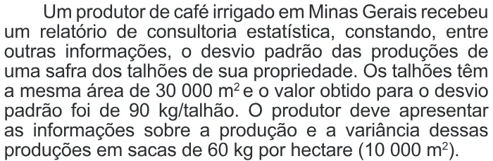 Trecho original com figura, tabela ou fórmula da questão 157 do ENEM 2012 - 2º Dia - Caderno 6 - Cinza – Ledor.
