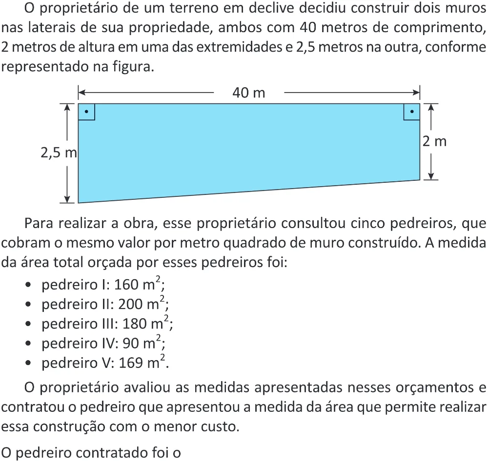 Trecho original com figura, tabela ou fórmula da questão 179 do ENEM 2025 - 2º Dia – Caderno 11 – Laranja (Braile e ledor) – Aplicação Regular - (Superampliada) - Belém, Ananindeua e Marituba.