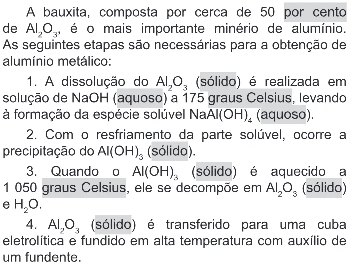 Trecho original com figura, tabela ou fórmula da questão 98 do ENEM 2017 - 2º Dia - Caderno 11 - Laranja – Reaplicação/PPL - Ledor.