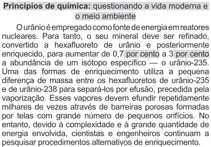 Trecho original com figura, tabela ou fórmula da questão 129 do ENEM 2022 - 2º Dia – Caderno 11 – Laranja (braile e ledor) – Aplicação Regular.