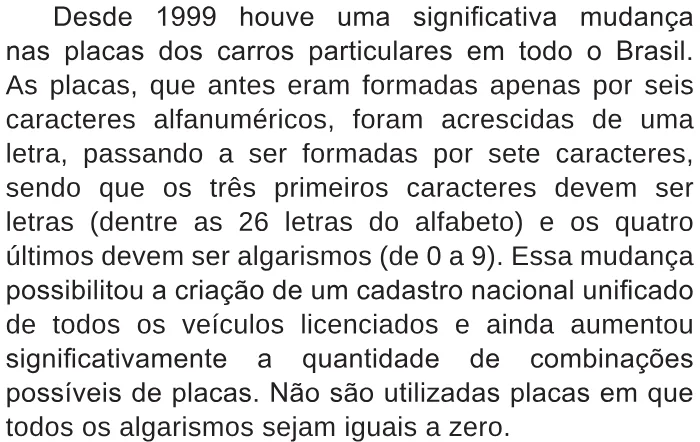 Trecho original com figura, tabela ou fórmula da questão 161 do ENEM 2017 - 2º Dia - Caderno 6 - Cinza – Reaplicação/PPL.