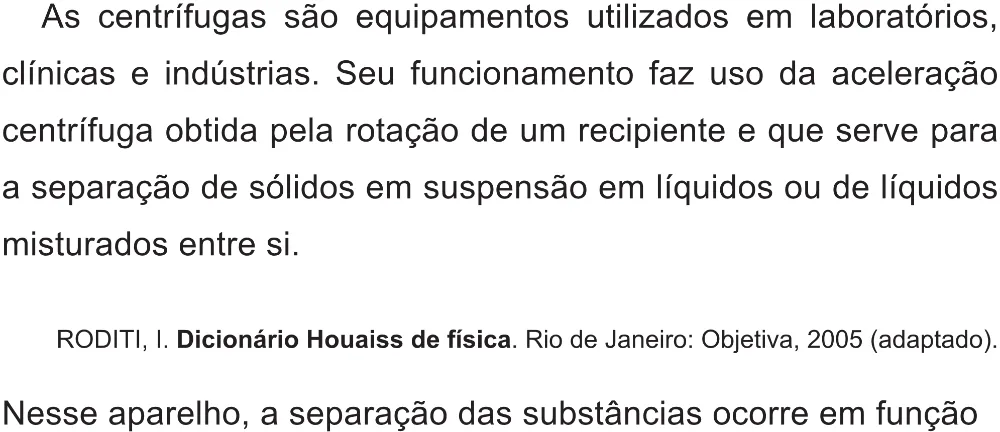 Trecho original com figura, tabela ou fórmula da questão 97 do ENEM 2017 - 2º Dia - Caderno 5 – Amarelo (Superampliada) – Aplicação regular.