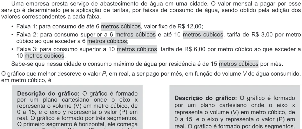 Trecho original com figura, tabela ou fórmula da questão 177 do ENEM 2019 - 2º Dia – Caderno 11 – Laranja (Braile e Ledor) – Aplicação Regular.