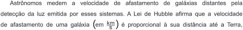Trecho original com figura, tabela ou fórmula da questão 91 do ENEM 2019 - 2º Dia – Caderno 5 – Amarelo (Ampliada) – Reaplicação/PPL.