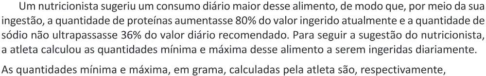 Trecho original com figura, tabela ou fórmula da questão 158 do ENEM 2025 - 2º Dia – Caderno 11 – Laranja (Braile e ledor) – Reaplicação - (Ampliada).