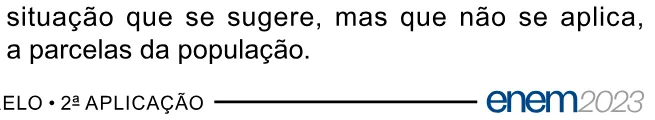 Alternativa E da questão 8 do ENEM 2023 - 1º Dia – Caderno 2 – Amarelo – Reaplicação/PPL.