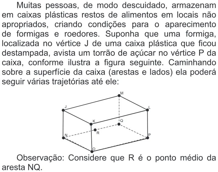 Trecho original com figura, tabela ou fórmula da questão 149 do ENEM 2014 - 2º Dia – Caderno 6 – Cinza – Terceira aplicação.