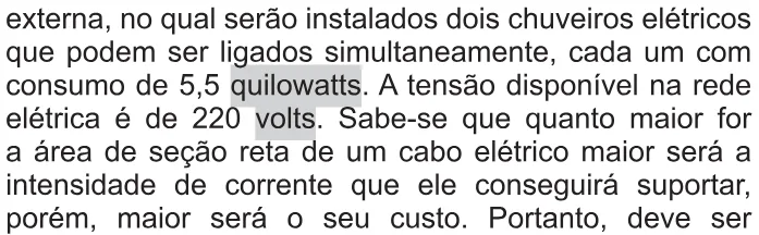 Trecho original com figura, tabela ou fórmula da questão 121 do ENEM 2021 - 2º Dia – Caderno 11 – Laranja (braile e ledor) – Reaplicação/PPL/Segunda Oportunidade.