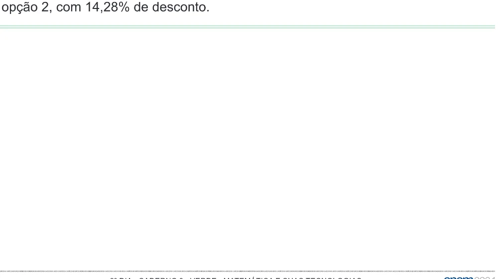 Alternativa E da questão 147 do ENEM 2024 - 2º Dia – Caderno 8 – Verde (Ampliada) – Reaplicação/PPL.
