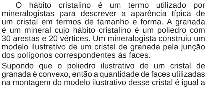Trecho original com figura, tabela ou fórmula da questão 165 do ENEM 2017 - 2º Dia - Caderno 5 - Amarelo – Reaplicação/PPL.