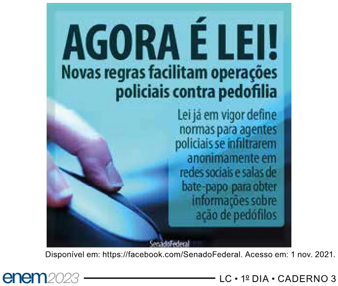 Trecho original com figura, tabela ou fórmula da questão 22 do ENEM 2023 - 1º Dia – Caderno 3 – Branco – Reaplicação/PPL.