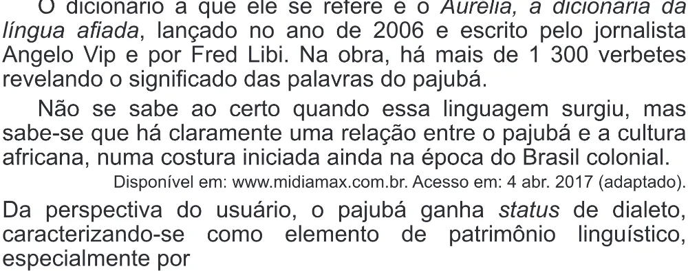 Trecho original com figura, tabela ou fórmula da questão 37 do ENEM 2018 - 1º Dia - Caderno 1 - Azul (Superampliada) – Aplicação regular.