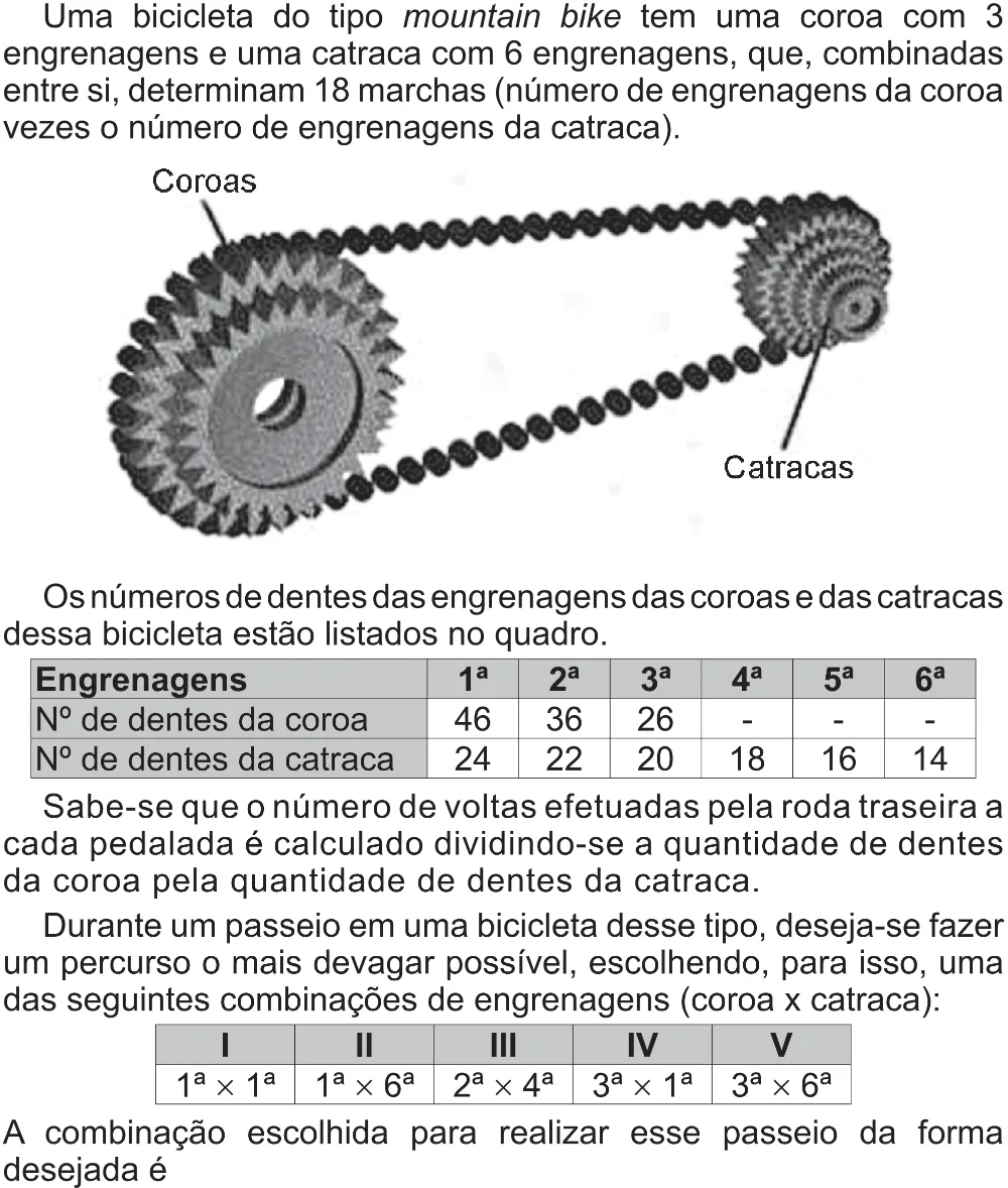 Trecho original com figura, tabela ou fórmula da questão 166 do ENEM 2017 - 2º Dia - Caderno 5 – Amarelo (Superampliada) – Aplicação regular.