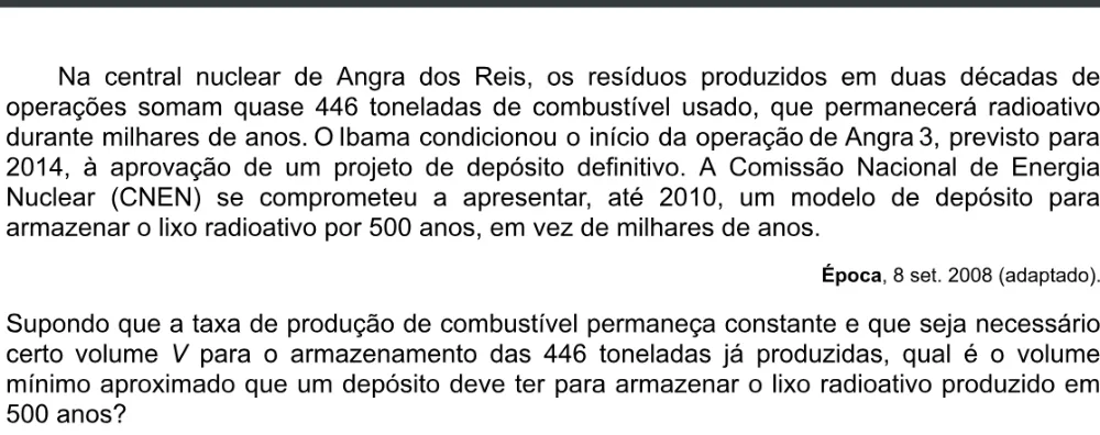 Trecho original com figura, tabela ou fórmula da questão 144 do ENEM 2020 - 2º Dia - Caderno 5 – Amarelo – Aplicação digital.