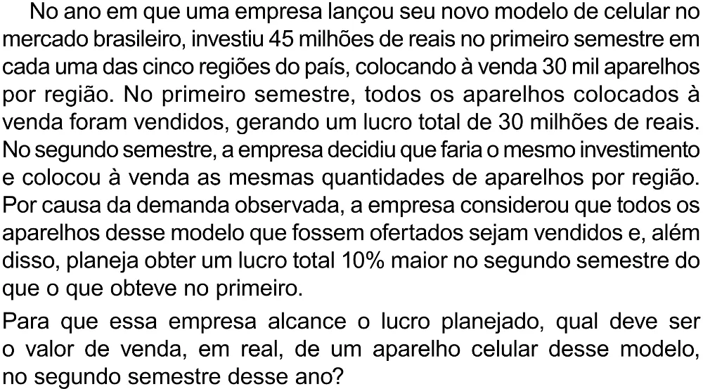 Trecho original com figura, tabela ou fórmula da questão 157 do ENEM 2023 - 2º Dia – Caderno 8 – Rosa (Superampliada) – Reaplicação/PPL.