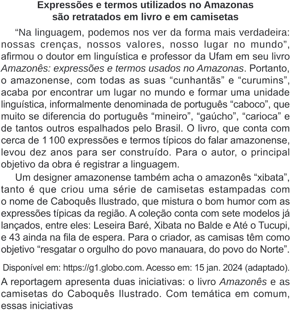 Trecho original com figura, tabela ou fórmula da questão 40 do ENEM 2024 - 1º Dia – Caderno 10 – Roxo (Libras) – Aplicação Regular - (Superampliada).