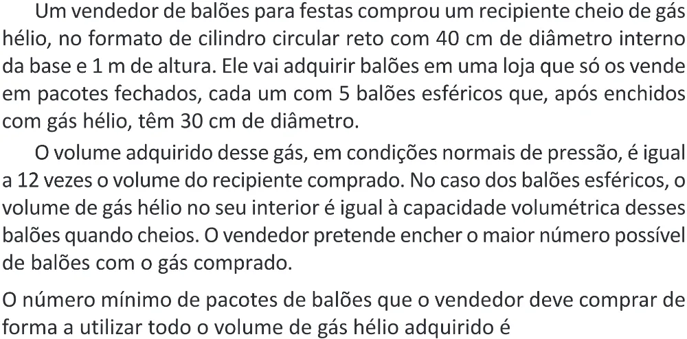 Trecho original com figura, tabela ou fórmula da questão 149 do ENEM 2025 - 2º Dia – Caderno 11 – Laranja (Braile e ledor) – Aplicação Regular - (Superampliada) - Belém, Ananindeua e Marituba.