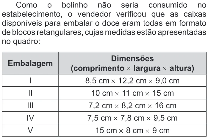 Trecho original com figura, tabela ou fórmula da questão 136 do ENEM 2015 - 2º Dia - Caderno 15 - Cinza – Reaplicação/PPL.