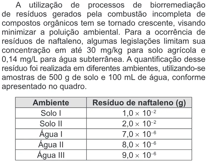 Trecho original com figura, tabela ou fórmula da questão 79 do ENEM 2014 - 1º Dia - Caderno 2 - Amarelo – Aplicação regular.