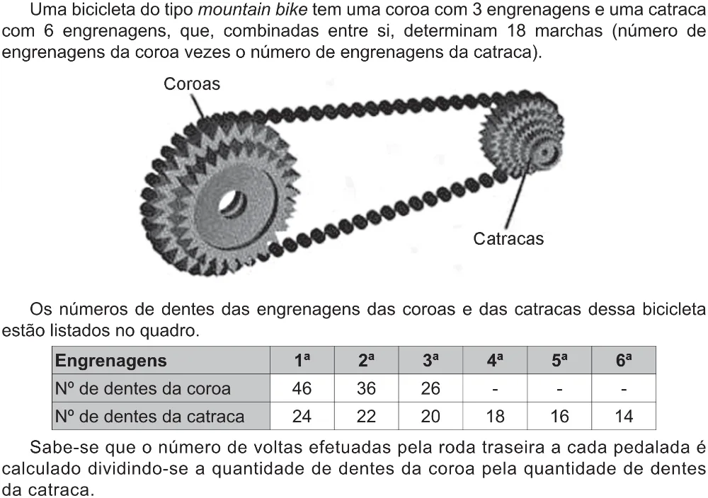 Trecho original com figura, tabela ou fórmula da questão 166 do ENEM 2017 - 2º Dia - Caderno 5 – Amarelo(Ampliada) – Aplicação regular.