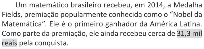 Trecho original com figura, tabela ou fórmula da questão 138 do ENEM 2025 - 2º Dia – Caderno 11 – Laranja (Braile e ledor) – Aplicação Regular - (Ledor) - Belém, Ananindeua e Marituba.