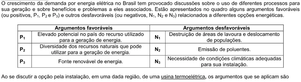Trecho original com figura, tabela ou fórmula da questão 38 do ENEM 2004 - Caderno Amarelo.