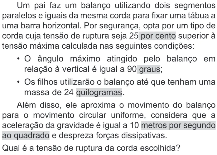 Trecho original com figura, tabela ou fórmula da questão 111 do ENEM 2022 - 2º Dia – Caderno 11 – Laranja (braile e ledor) – Aplicação Regular.