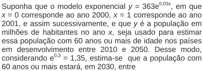 Trecho original com figura, tabela ou fórmula da questão 139 do ENEM 2009 - 2º Dia - Caderno 8 - Rosa.