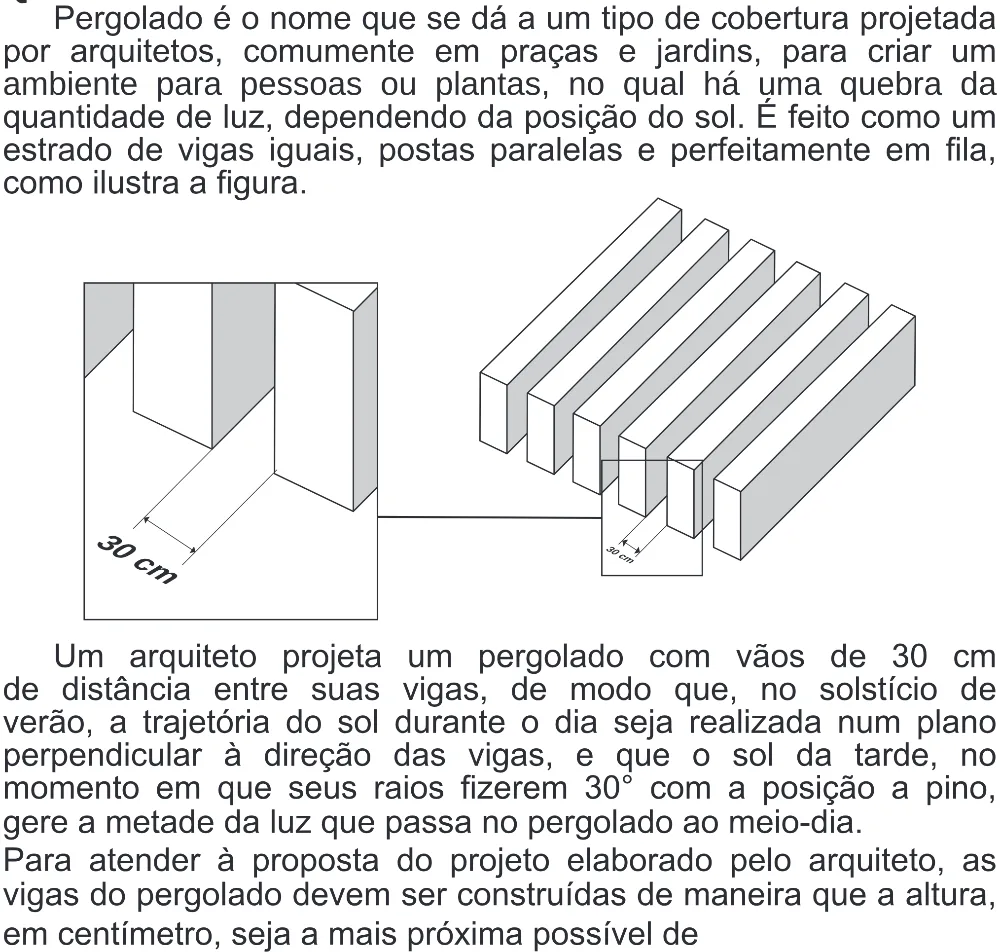 Trecho original com figura, tabela ou fórmula da questão 167 do ENEM 2020 - 2º Dia - Caderno 8 – Rosa (Superampliada) – Aplicação Regular.