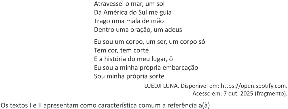 Trecho original com figura, tabela ou fórmula da questão 36 do ENEM 2025 - 1º Dia – Caderno 9 – Laranja (Braile e ledor) – Reaplicação - (Ampliada).