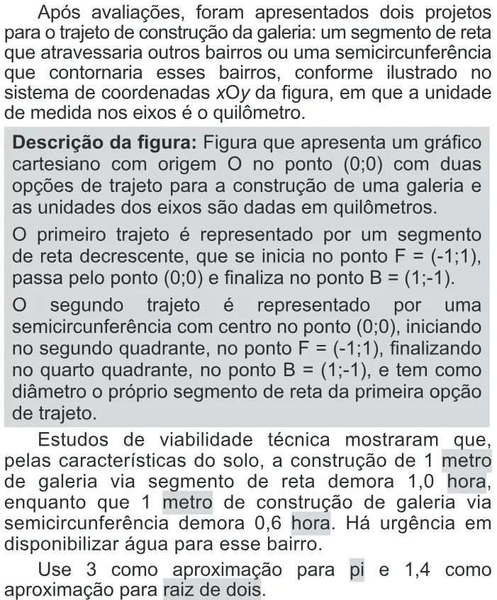 Trecho original com figura, tabela ou fórmula da questão 163 do ENEM 2016 - 2º Dia - Caderno 6 - Cinza – Aplicação regular - Ledor.