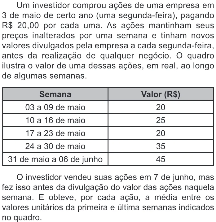 Trecho original com figura, tabela ou fórmula da questão 166 do ENEM 2022 - 2º Dia – Caderno 6 – Cinza – Reaplicação/PPL.
