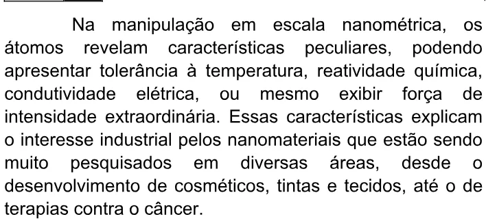 Trecho original com figura, tabela ou fórmula da questão 40 do ENEM 2009 - 1º Dia - Caderno 3 – Branco - Ledor.
