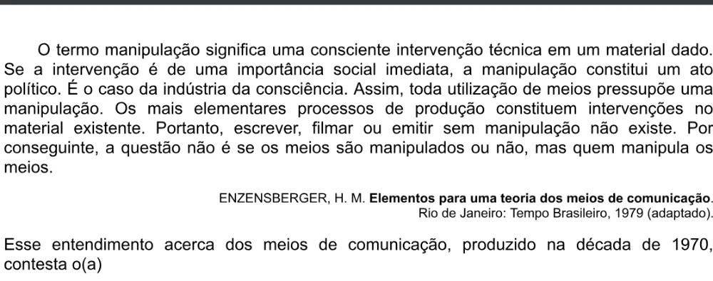 Trecho original com figura, tabela ou fórmula da questão 67 do ENEM 2020 - 1º Dia - Caderno 4 – Rosa – Espanhol – Aplicação digital.