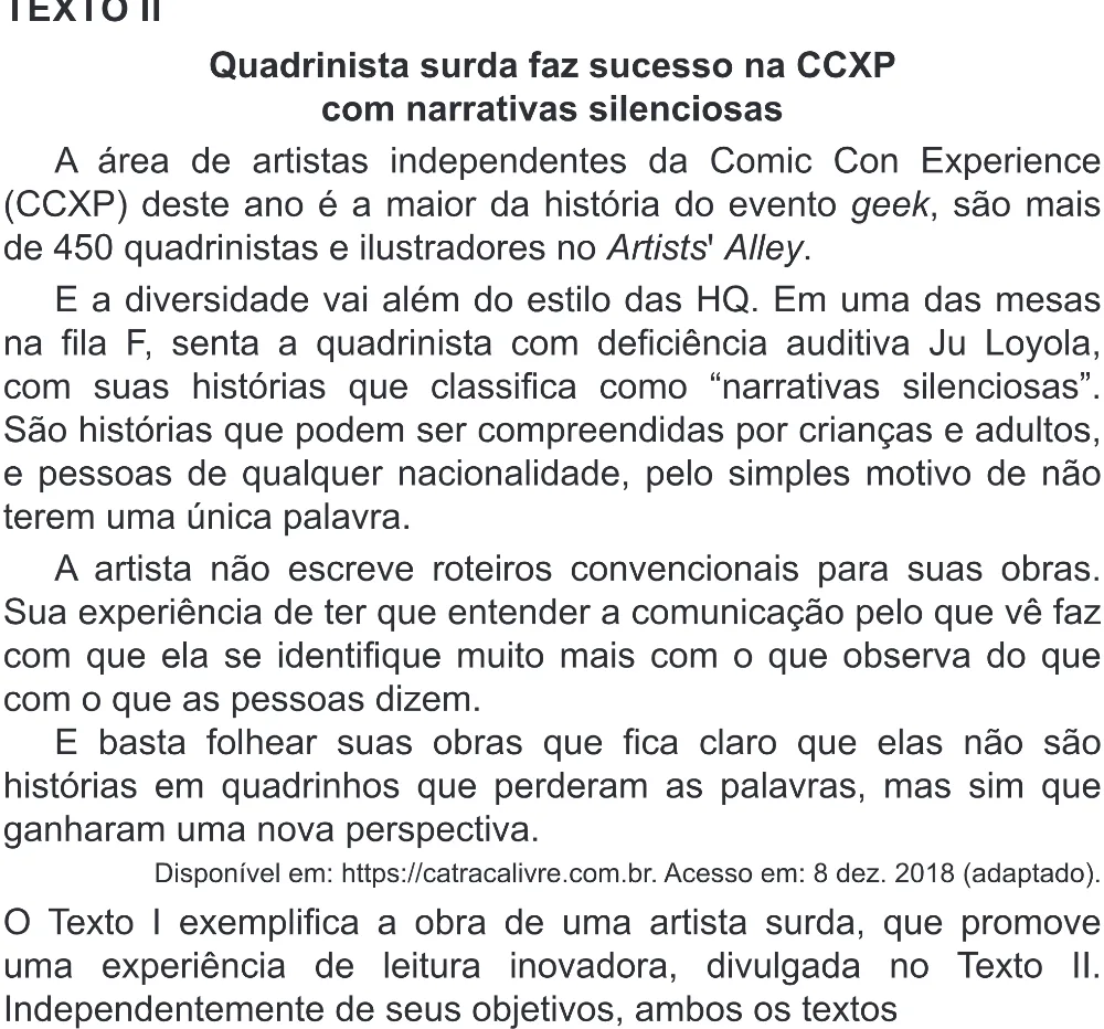 Trecho original com figura, tabela ou fórmula da questão 22 do ENEM 2019 - 1º Dia – Caderno 2 – Amarelo (Superampliada) – Aplicação Regular.