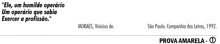 Alternativa E da questão 20 do ENEM 2001 - Caderno Amarelo.