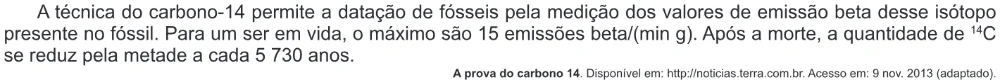 Trecho original com figura, tabela ou fórmula da questão 123 do ENEM 2017 - 2º Dia - Caderno 6 - Cinza – Aplicação regular.