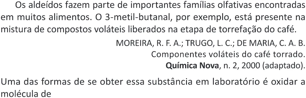 Trecho original com figura, tabela ou fórmula da questão 110 do ENEM 2025 - 2º Dia – Caderno 11 – Laranja (Braile e ledor) – Aplicação Regular - (Superampliada) - Belém, Ananindeua e Marituba.