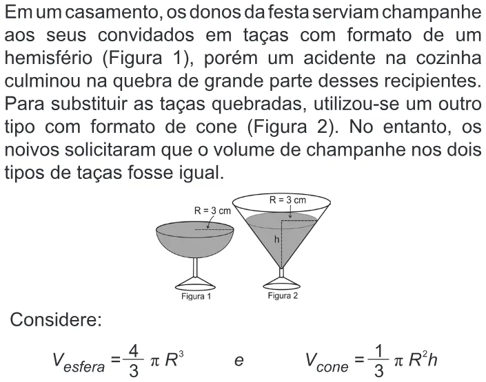 Trecho original com figura, tabela ou fórmula da questão 167 do ENEM 2010 - Dia 2 - Caderno 6 - Cinza – Aplicação regular.