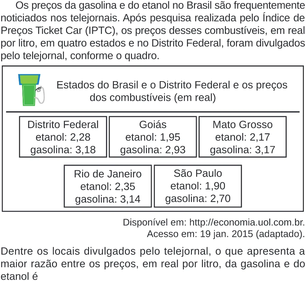 Trecho original com figura, tabela ou fórmula da questão 171 do ENEM 2024 - 2º Dia – Caderno 8 – Verde (Superampliada) – Reaplicação/PPL.