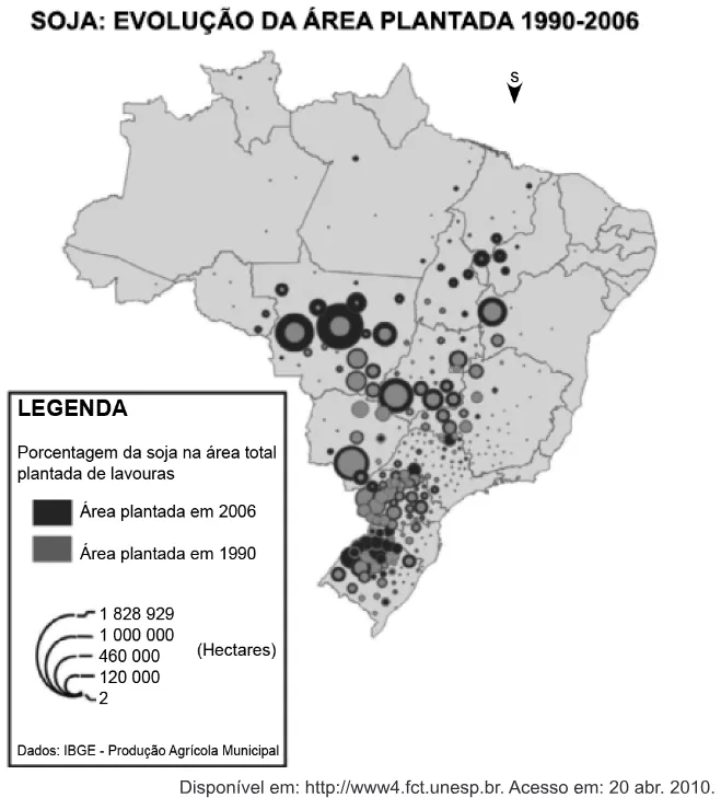 Trecho original com figura, tabela ou fórmula da questão 9 do ENEM 2010 - 1º Dia – Caderno 4 – Rosa – Reaplicação/PPL.