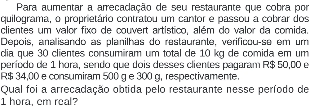 Trecho original com figura, tabela ou fórmula da questão 138 do ENEM 2020 - 2º Dia – Caderno 8 – Rosa (Superampliada) – Reaplicação/PPL.