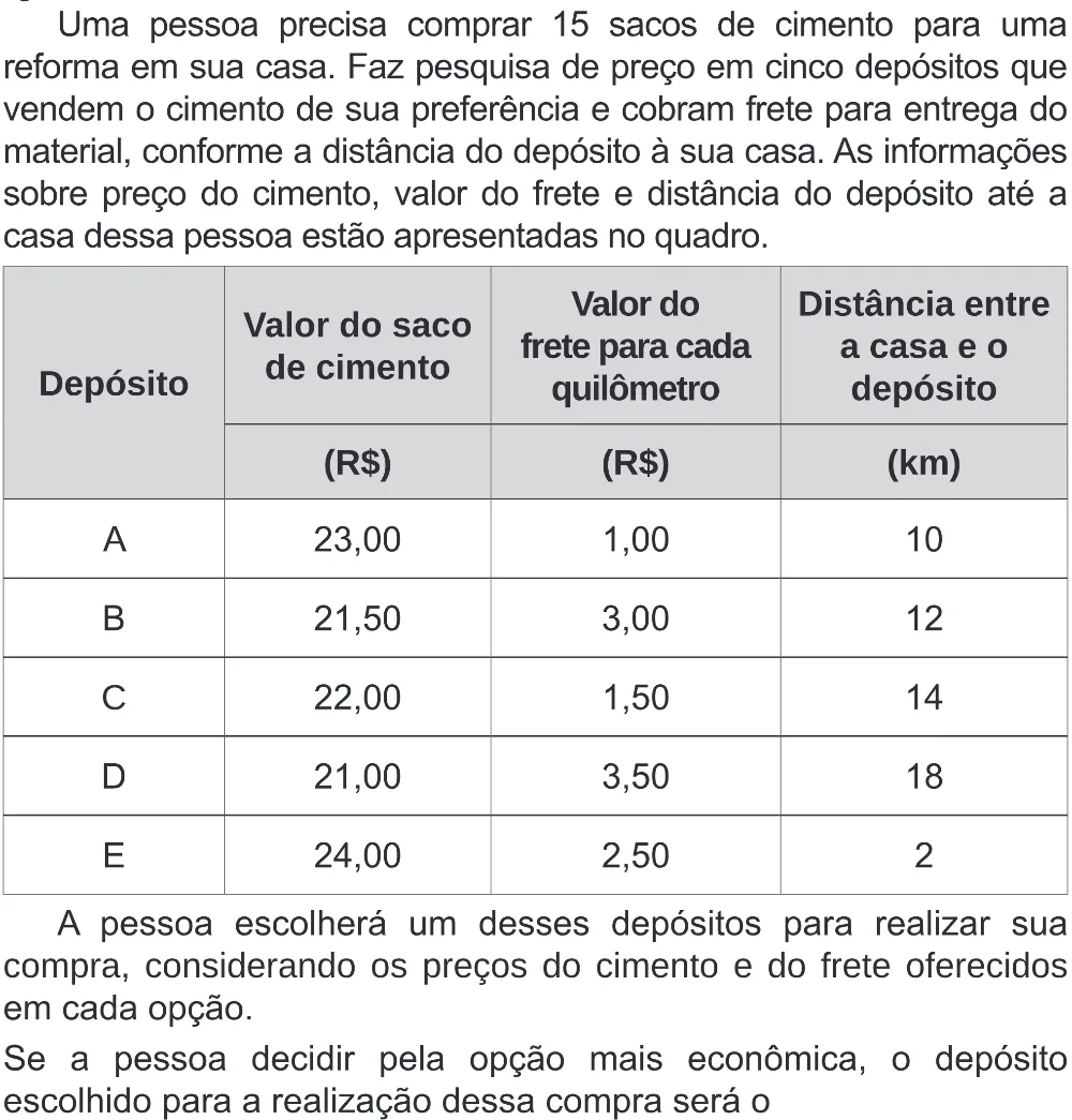 Trecho original com figura, tabela ou fórmula da questão 145 do ENEM 2020 - 2º Dia - Caderno 8 – Rosa (Superampliada) – Aplicação Regular.