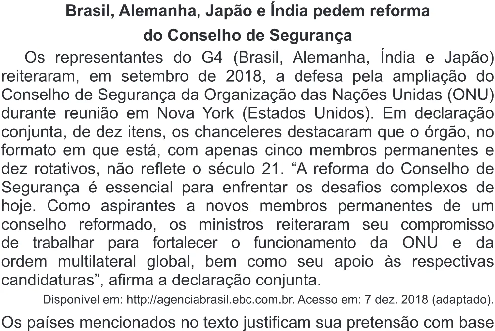 Trecho original com figura, tabela ou fórmula da questão 49 do ENEM 2019 - 1º Dia – Caderno 2 – Amarelo (Superampliada) – Aplicação Regular.