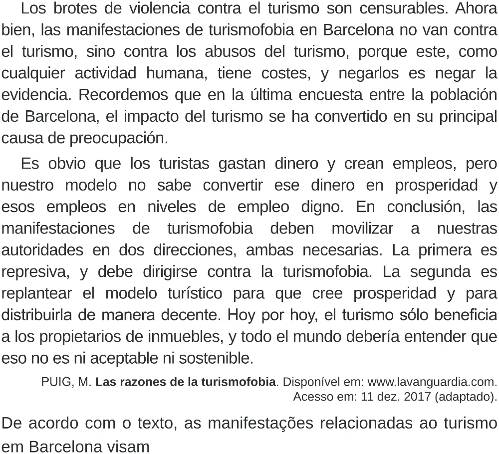 Trecho original com figura, tabela ou fórmula da questão 3 (espanhol) do ENEM 2020 - 1º Dia – Caderno 4 – Rosa (Superampliada) – Reaplicação/PPL.