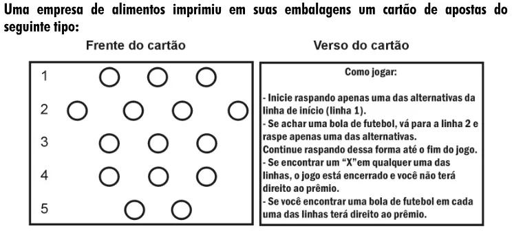 Trecho original com figura, tabela ou fórmula da questão 5 do ENEM 2001 - Caderno Amarelo.